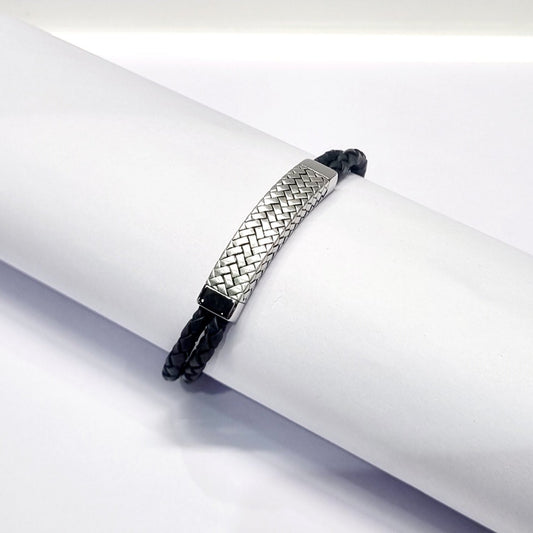 Sterling Silver Braided Bold Men’s Bracelet