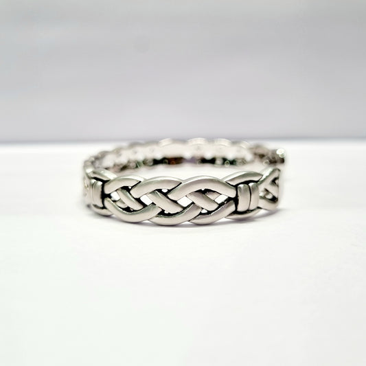 Sterling Silver Twisted Braid Men’s Kada