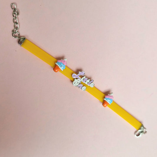 Sweet Sunshine Sterling Silver Cupcake Charm Bracelet