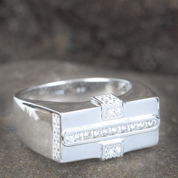 Sterling Silver Bloom Fashion Ring for Men