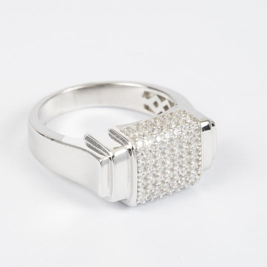 Silver Regal Zircon Men’s Ring