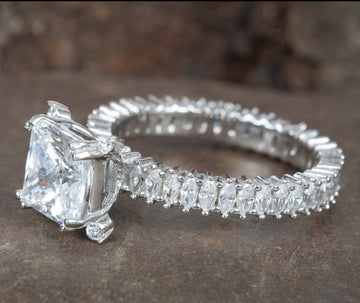 Silver Solitaire Zircon Ring