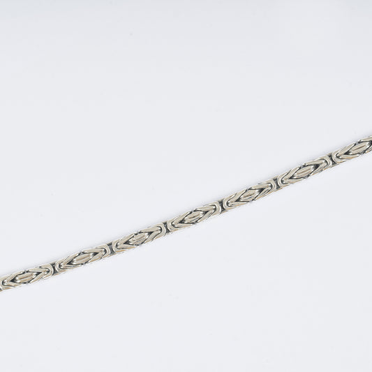 Sterling Silver Byzantine Square-Link Men’s Bracelet