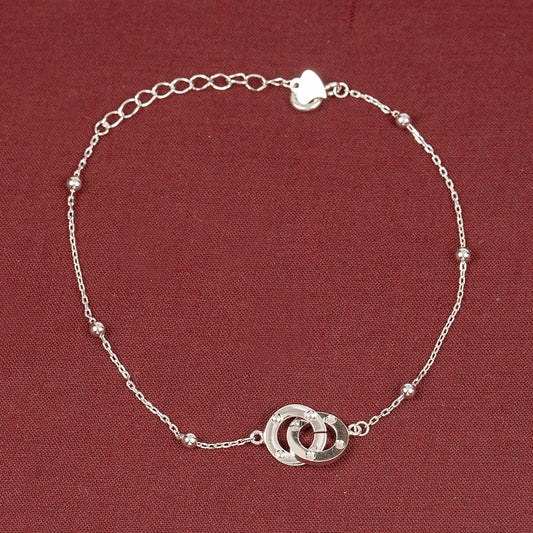 Sterling Silver Full Moon Bead Bracelet