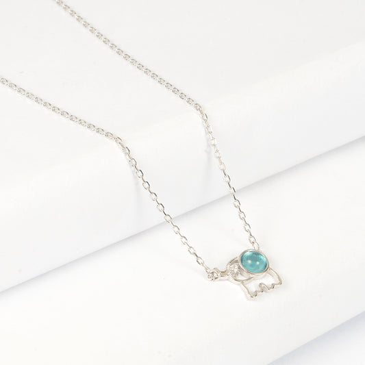 CUTE ELEPHANT WITH BLUE STONE