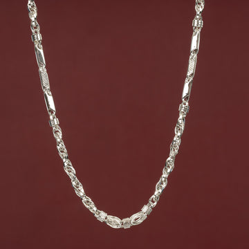 Sterling Silver Cuboid Men’s Chain