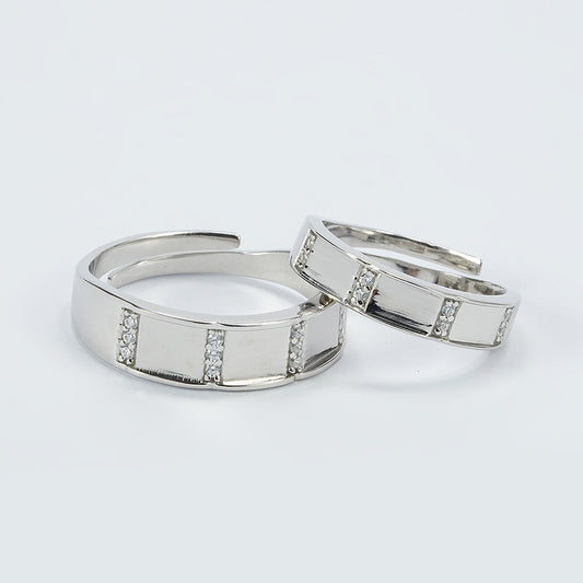 silver zirconia forever couple band