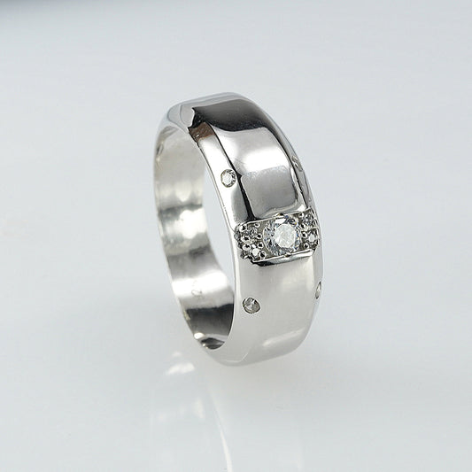 Silver Zirconia Band Ring
