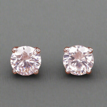 Classic Solitaire Sterling Silver Studs