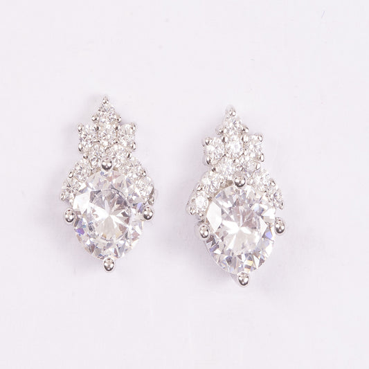 Dual-Side Solitaire & Pearl Silver