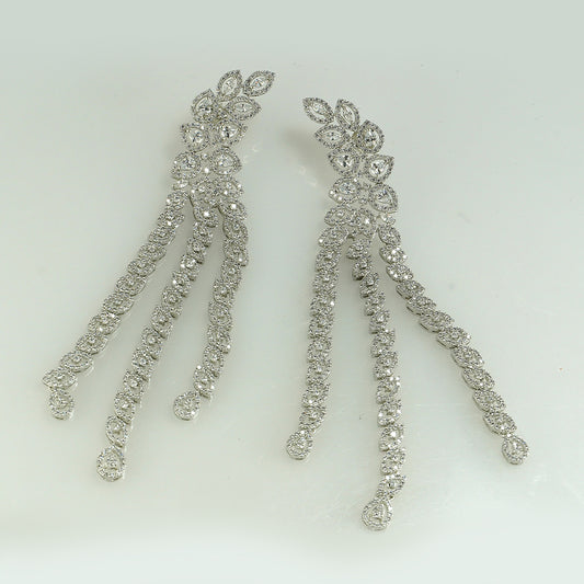 Queen of the Night Silver Danglers