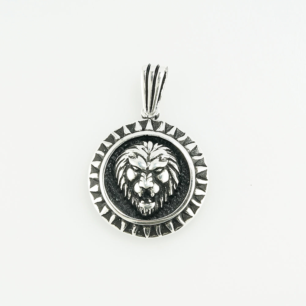 lion pendant silver