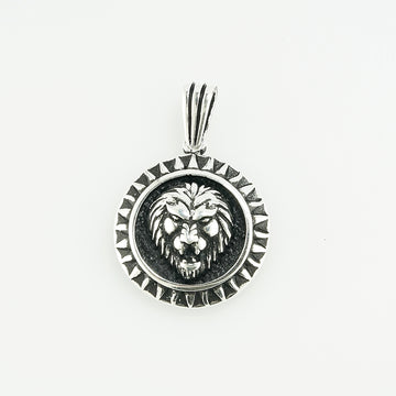 lion pendant silver