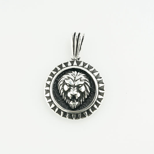 lion pendant silver
