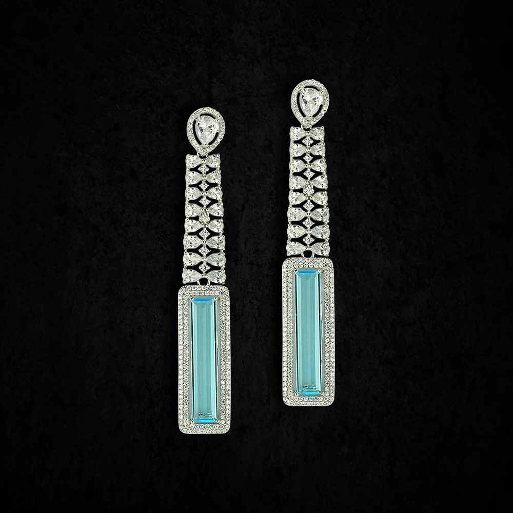 Silver Diamond Earrings for Women