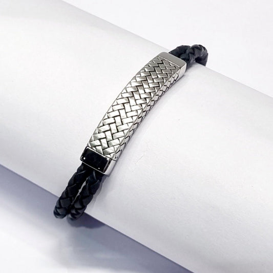 Sterling Silver Braided Bold Bracelet for Men