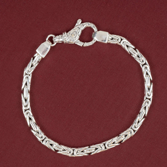 sterling silver byzanite square men bracelet