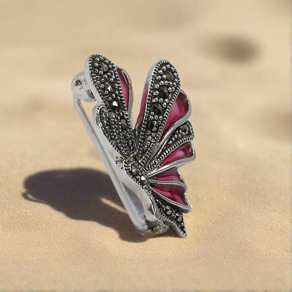 Silver Butterfly Brooch Pin
