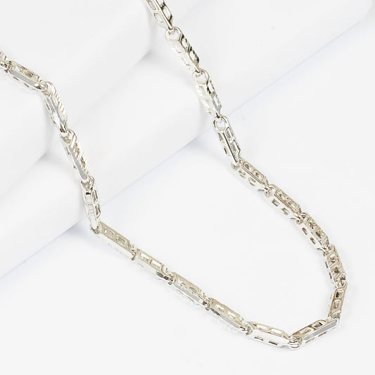 silver designer men's chain