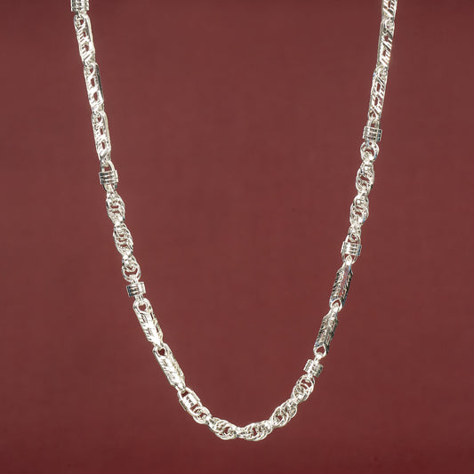 SILVER MEN'S DAZZLING CONNECTED CHAIN