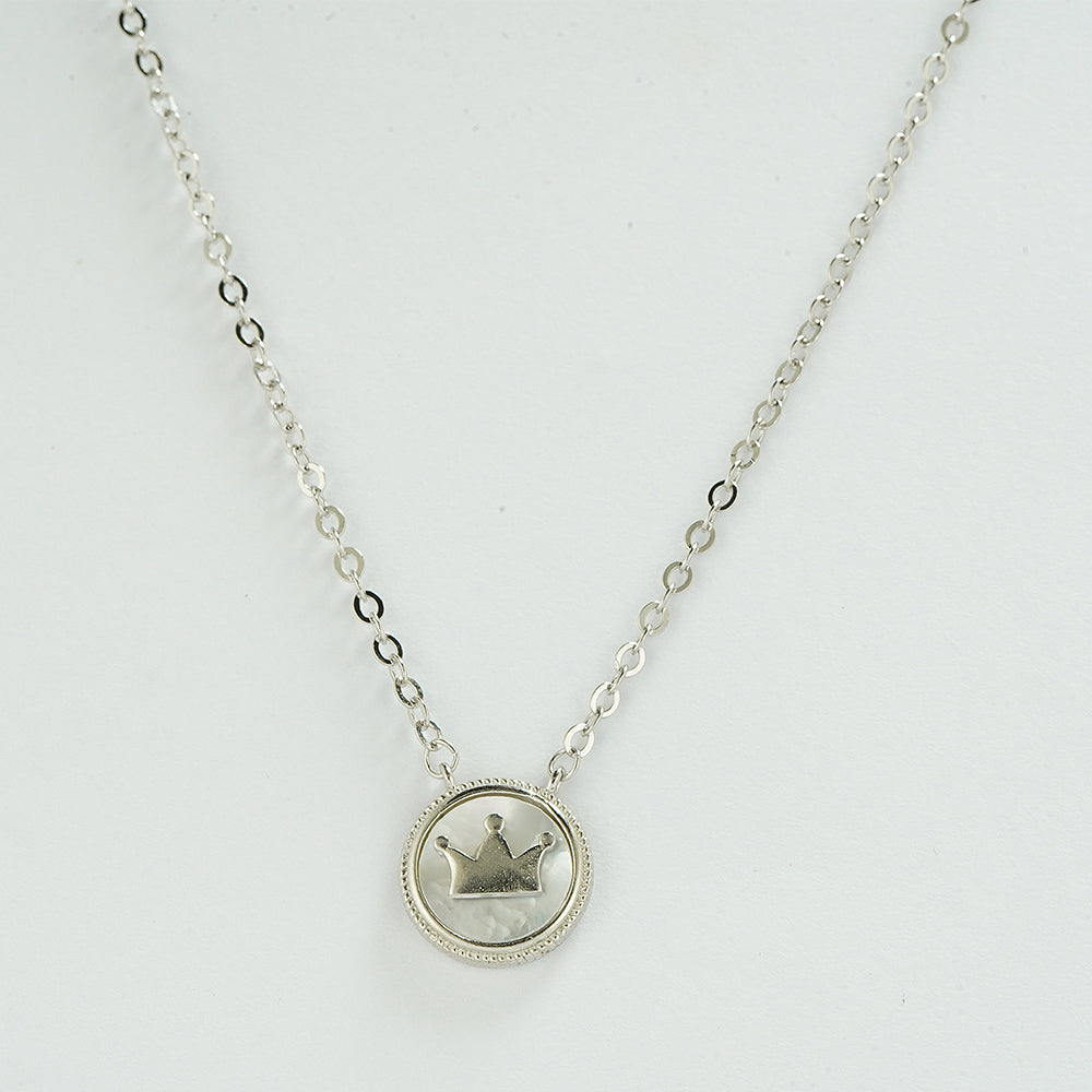 silver pretty princess mother of pearl chain